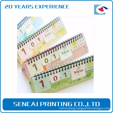 China manufacturer direct selling customized design desktop calendar